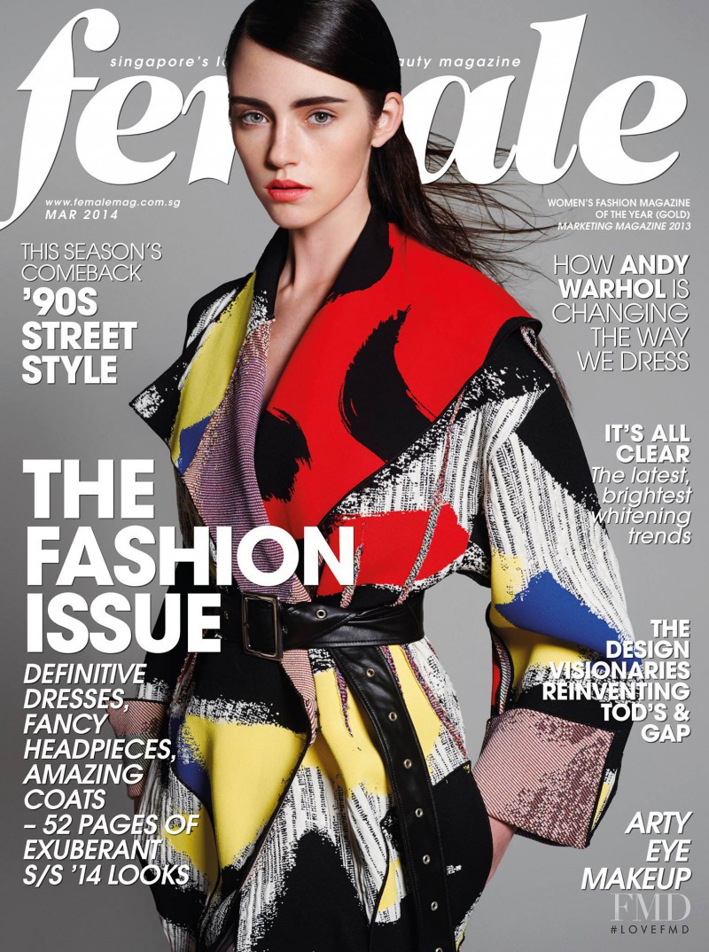 Amy W. featured on the Female Singapore cover from March 2014