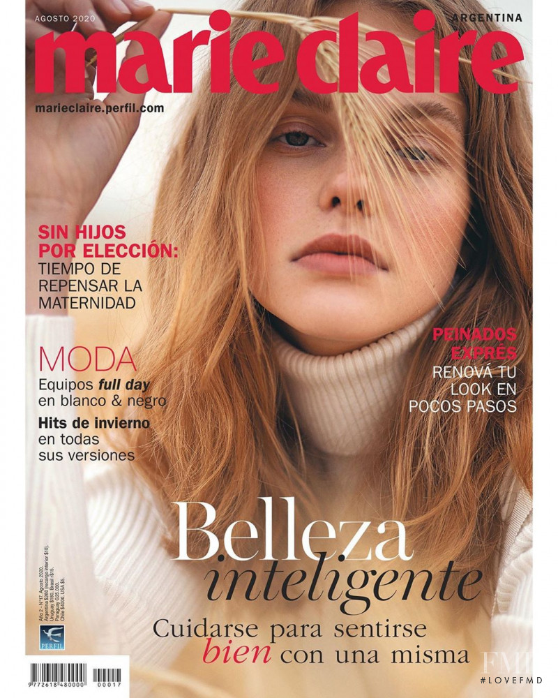 Esther Lomb featured on the Marie Claire Argentina cover from August 2020