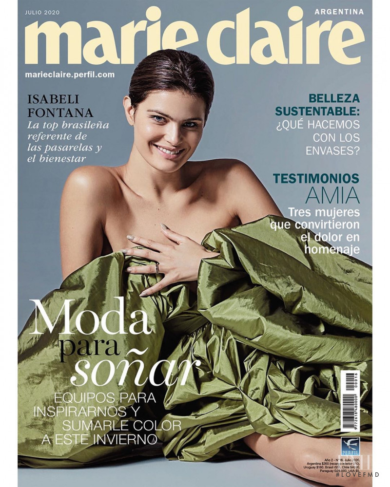 Isabeli Fontana featured on the Marie Claire Argentina cover from July 2020