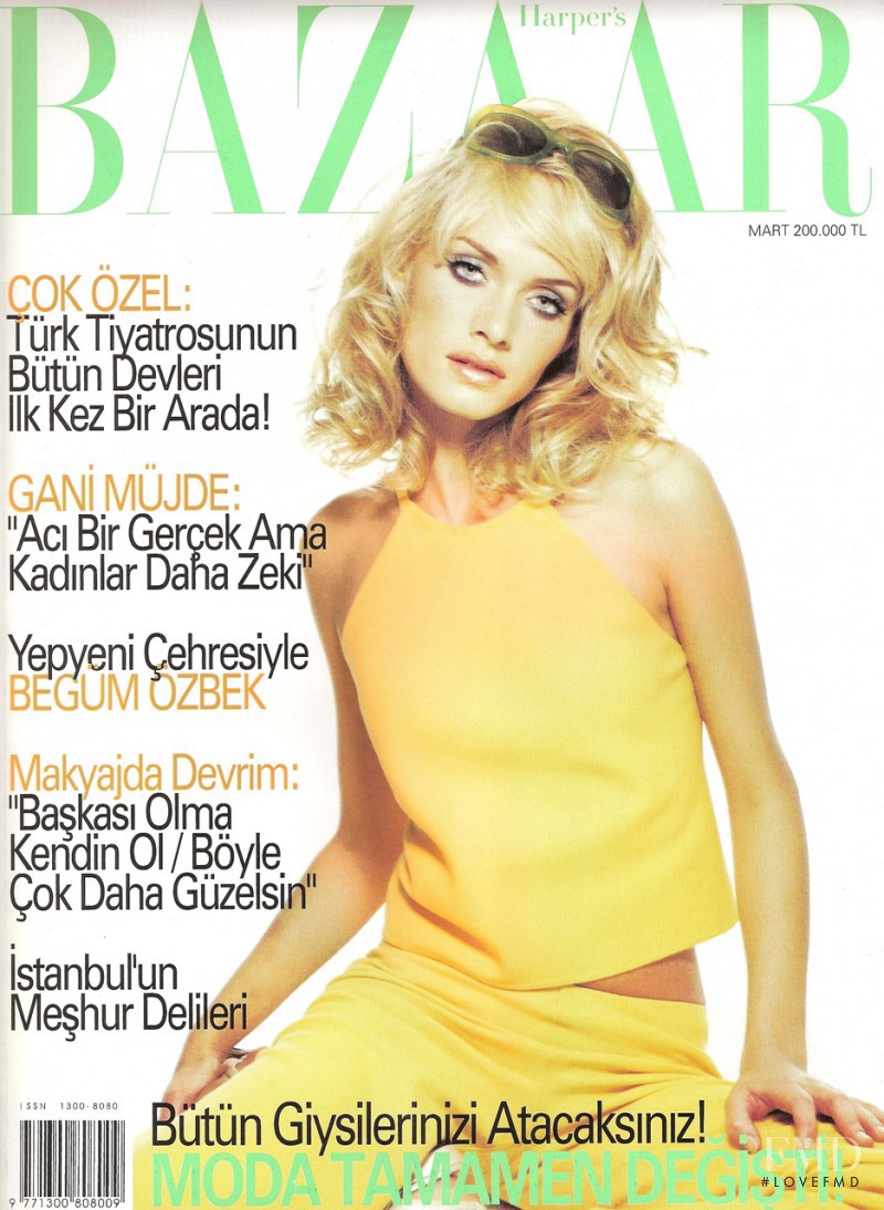 Amber Valletta featured on the Harper\'s Bazaar Turkey cover from March 1995