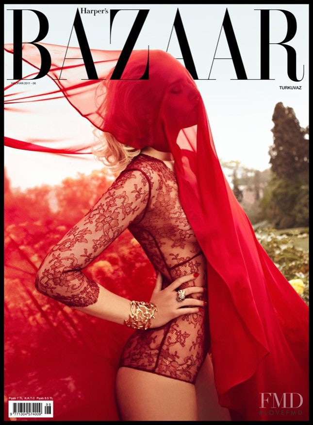 Nadia Serlidou featured on the Harper\'s Bazaar Turkey cover from June 2011
