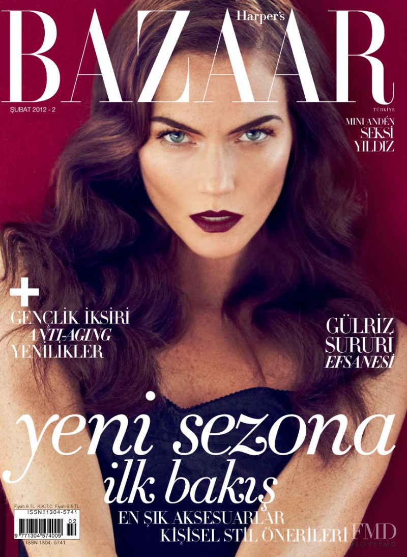 Mini Anden featured on the Harper\'s Bazaar Turkey cover from February 2012