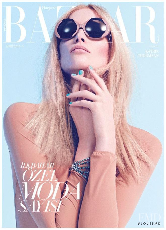 Katrin Thormann featured on the Harper\'s Bazaar Turkey cover from March 2012