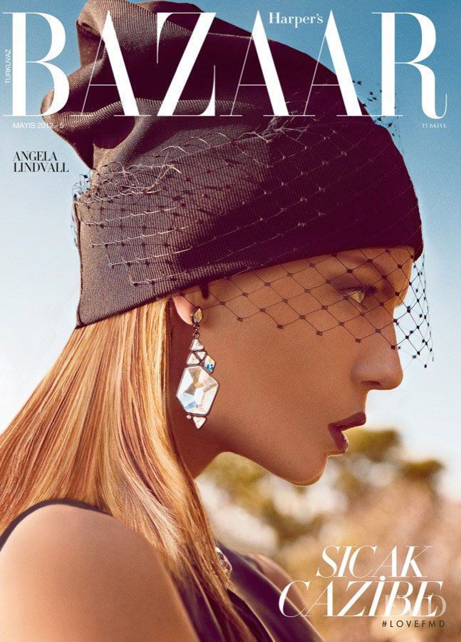 Angela Lindvall featured on the Harper\'s Bazaar Turkey cover from May 2012