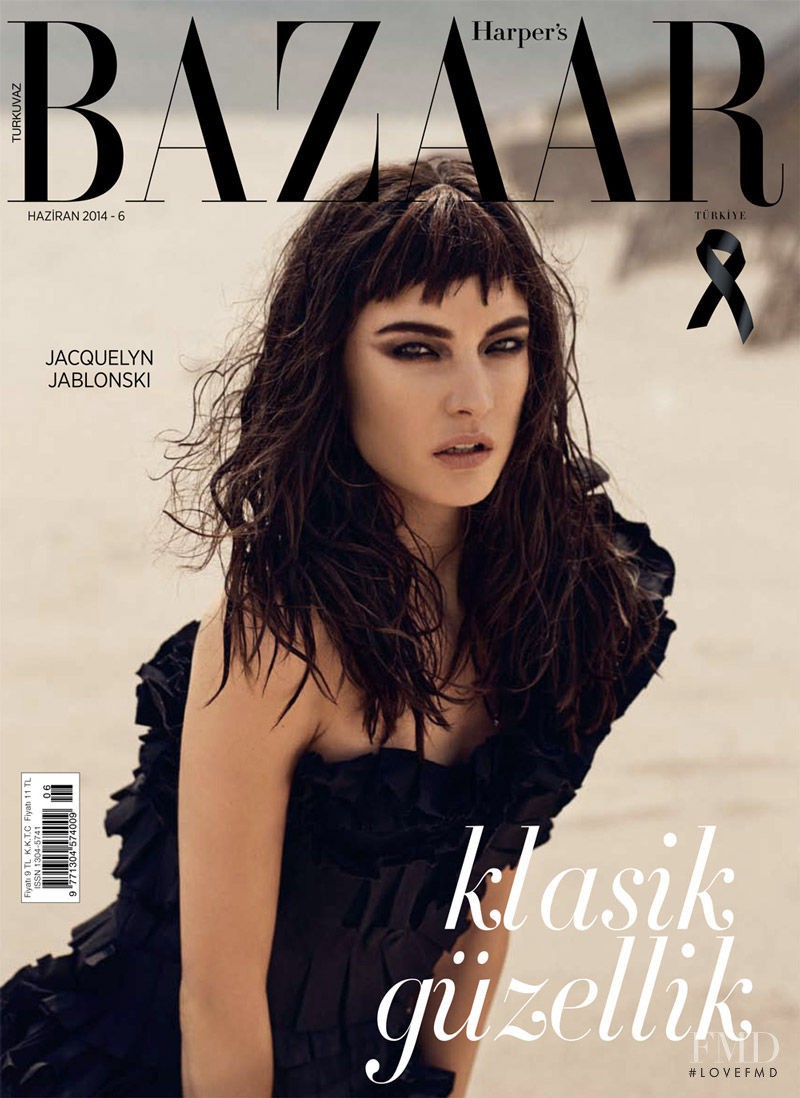 Jacquelyn Jablonski featured on the Harper\'s Bazaar Turkey cover from June 2014