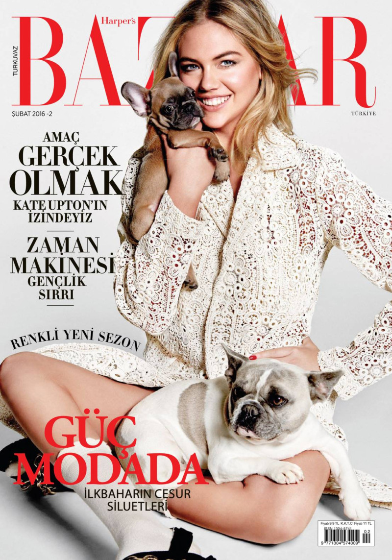 Kate Upton featured on the Harper\'s Bazaar Turkey cover from February 2016