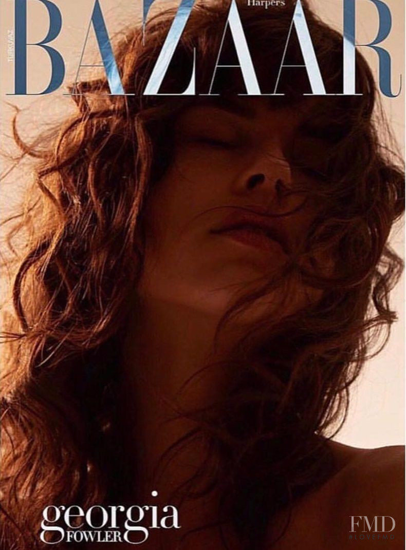 Georgia Fowler featured on the Harper\'s Bazaar Turkey cover from August 2017