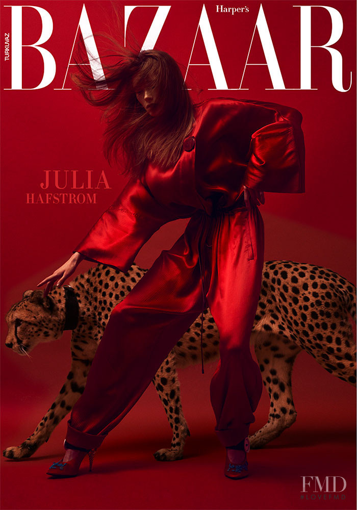 Julia Hafstrom featured on the Harper\'s Bazaar Turkey cover from December 2017