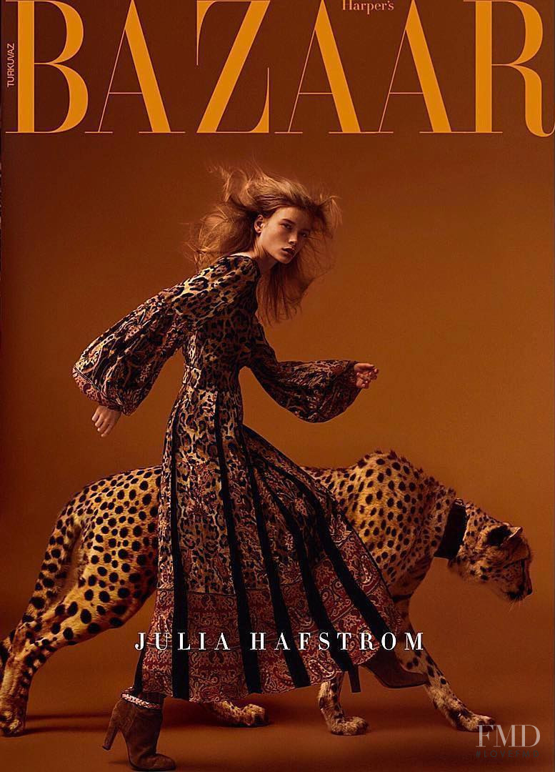 Julia Hafstrom featured on the Harper\'s Bazaar Turkey cover from December 2017