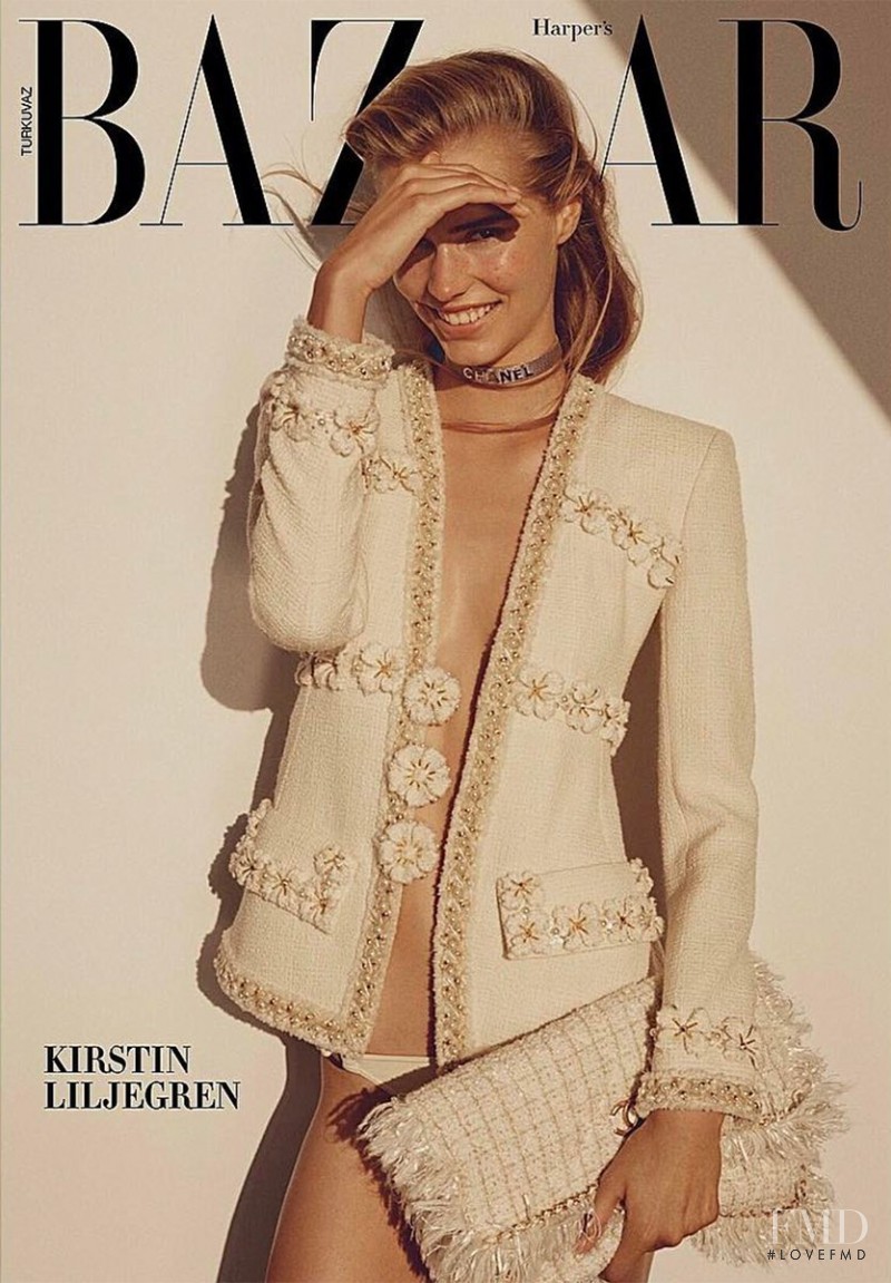Kirstin Kragh Liljegren featured on the Harper\'s Bazaar Turkey cover from July 2017