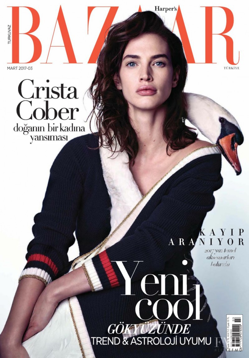 Crista Cober featured on the Harper\'s Bazaar Turkey cover from March 2017