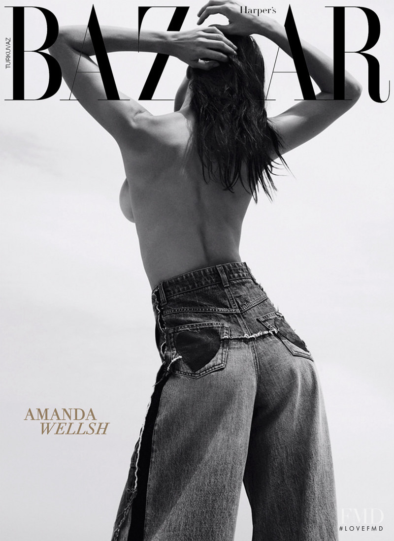 Amanda Brandão Wellsh featured on the Harper\'s Bazaar Turkey cover from January 2018