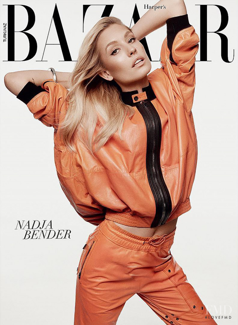 Nadja Bender featured on the Harper\'s Bazaar Turkey cover from March 2018