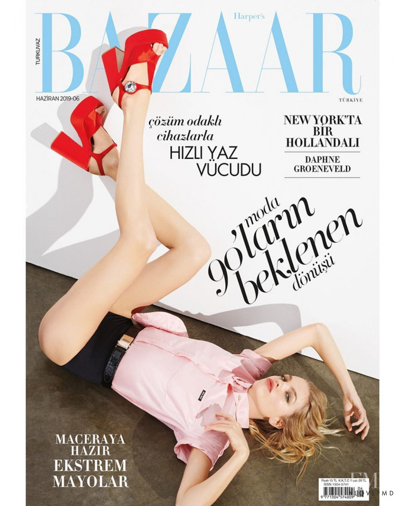Daphne Groeneveld featured on the Harper\'s Bazaar Turkey cover from June 2019