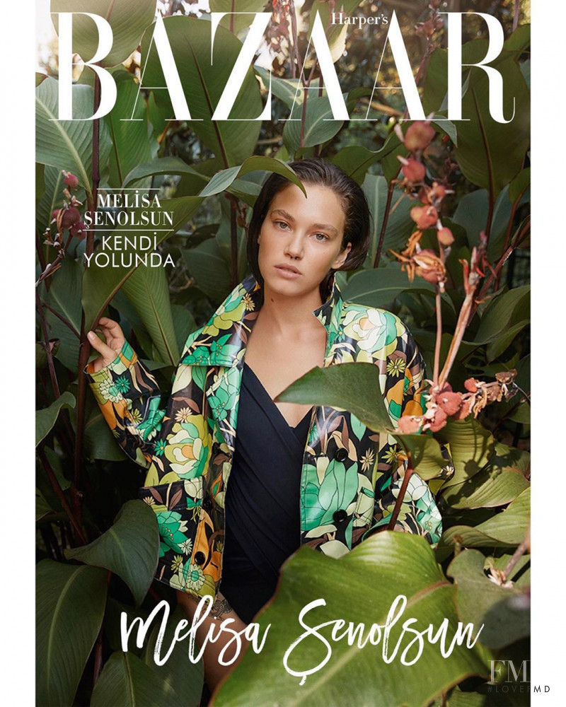 Melisa Senolsun featured on the Harper\'s Bazaar Turkey cover from August 2020