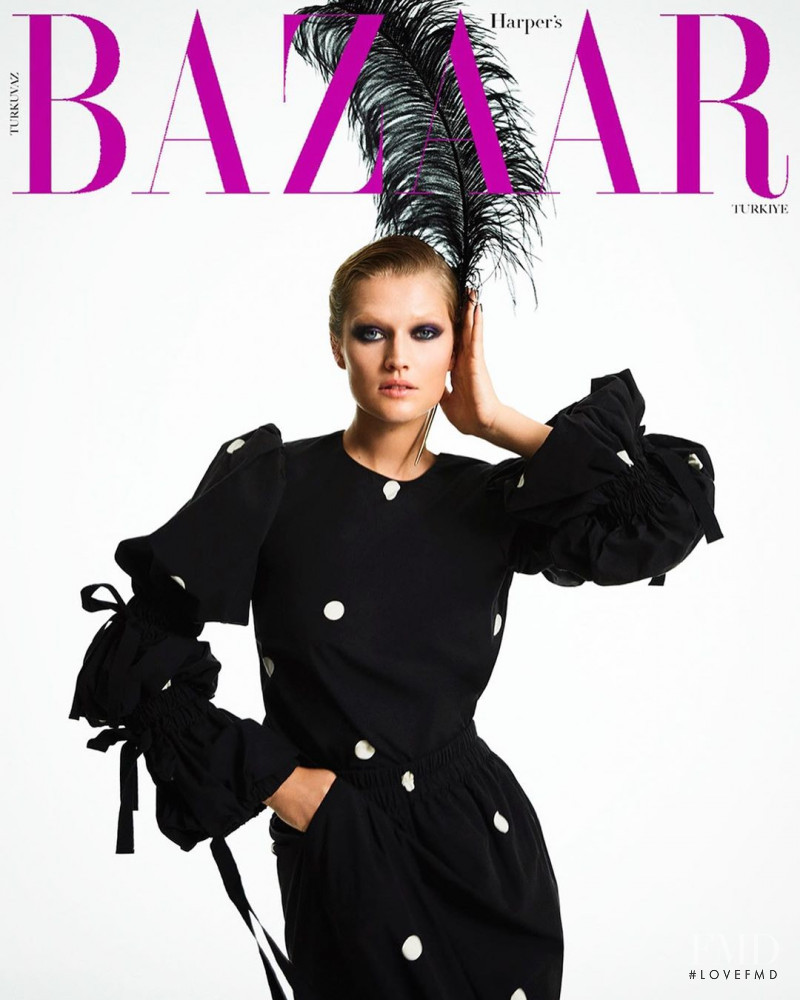 Toni Garrn featured on the Harper\'s Bazaar Turkey cover from February 2020