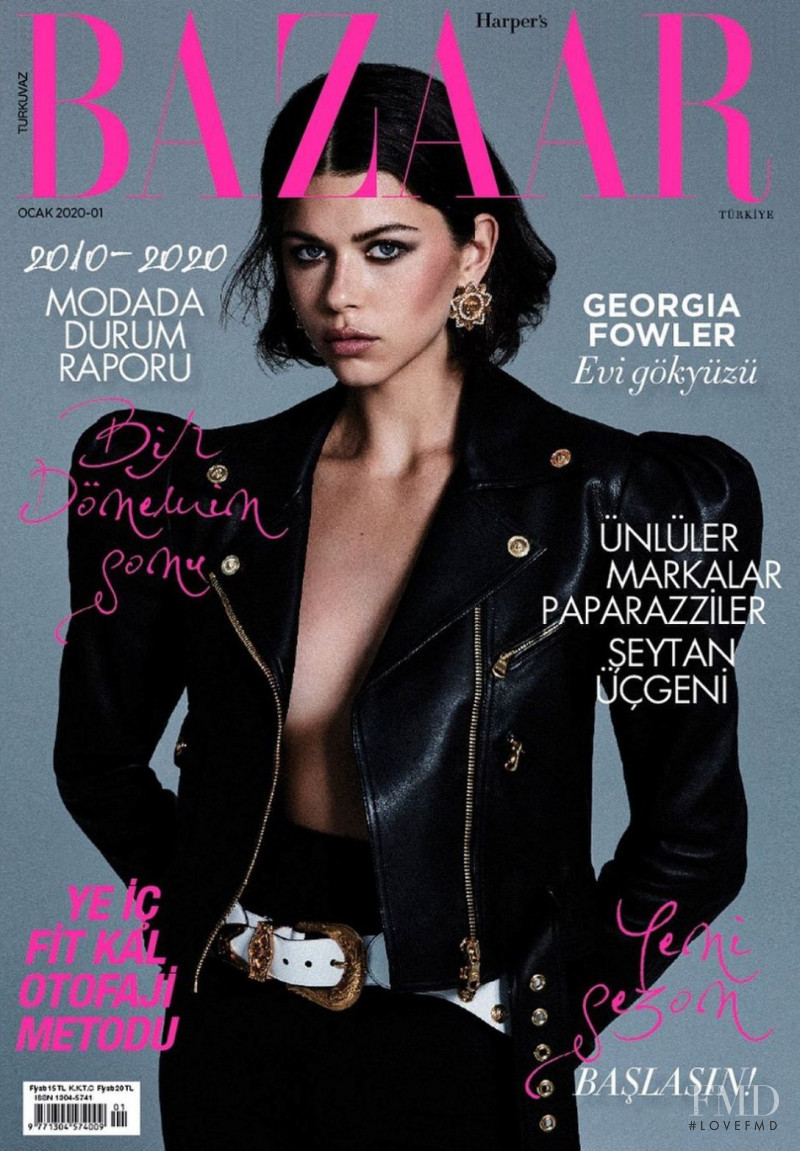 Georgia Fowler  featured on the Harper\'s Bazaar Turkey cover from January 2020