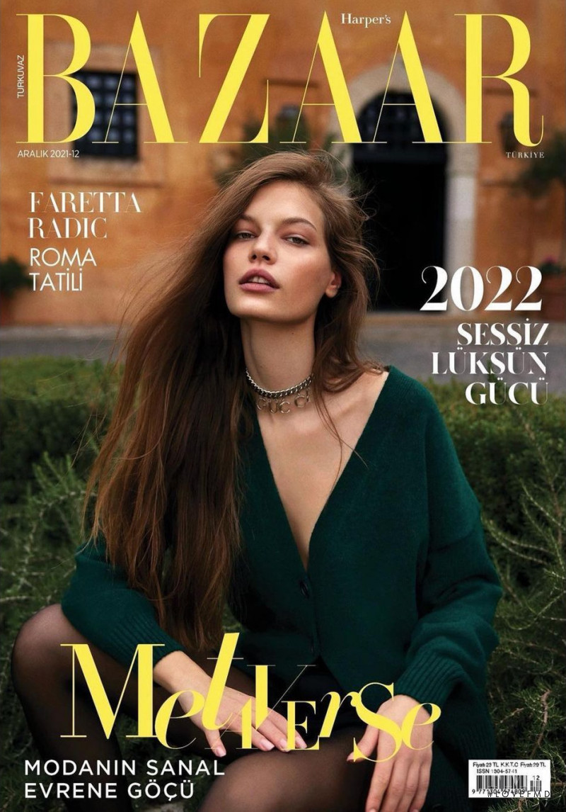 Faretta Radic featured on the Harper\'s Bazaar Turkey cover from December 2021
