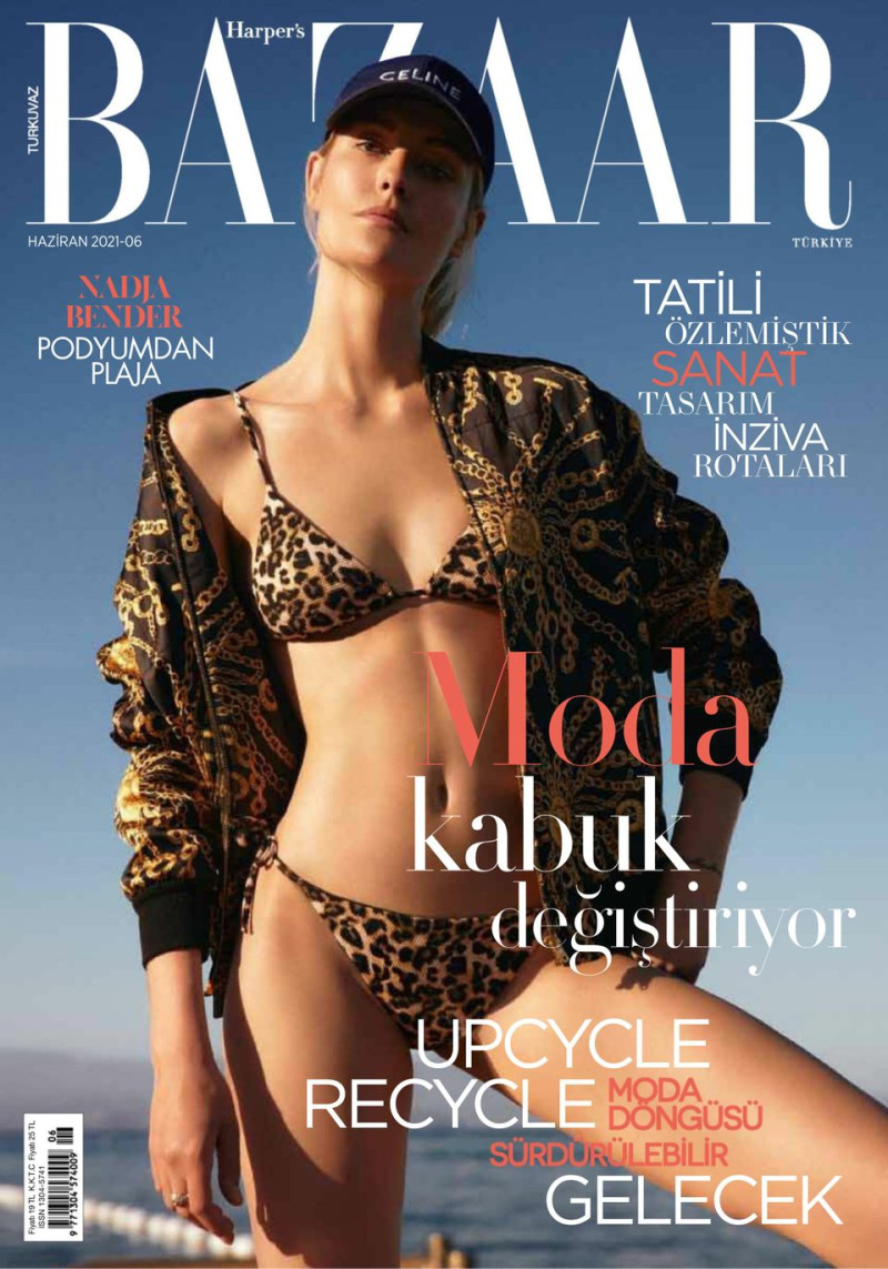 Nadja Bender featured on the Harper\'s Bazaar Turkey cover from June 2021