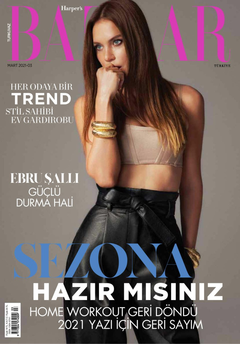 Ebru Salli featured on the Harper\'s Bazaar Turkey cover from March 2021