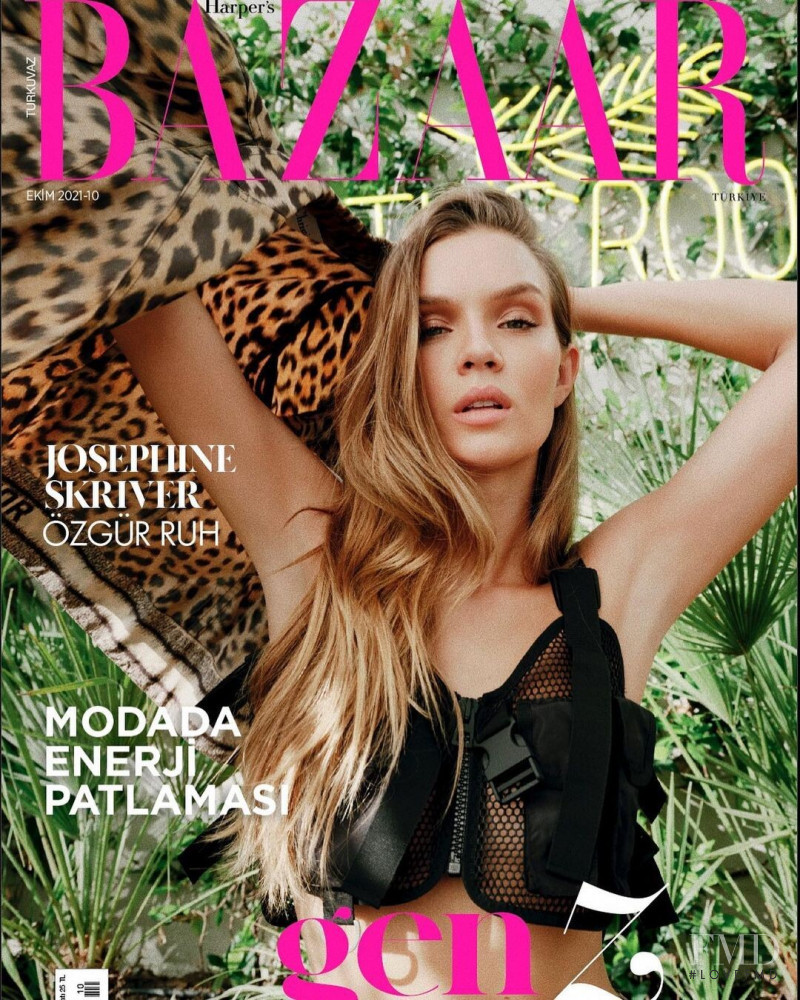 Josephine Skriver featured on the Harper\'s Bazaar Turkey cover from October 2021