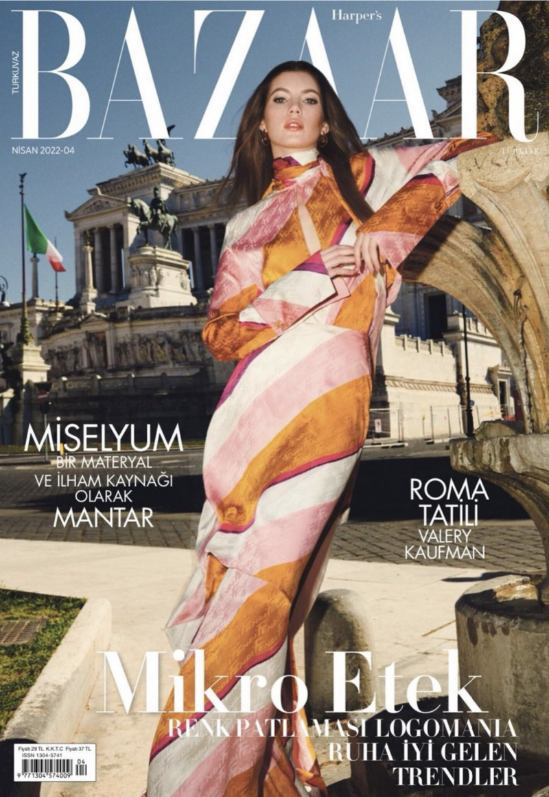 Valery Kaufman featured on the Harper\'s Bazaar Turkey cover from April 2022
