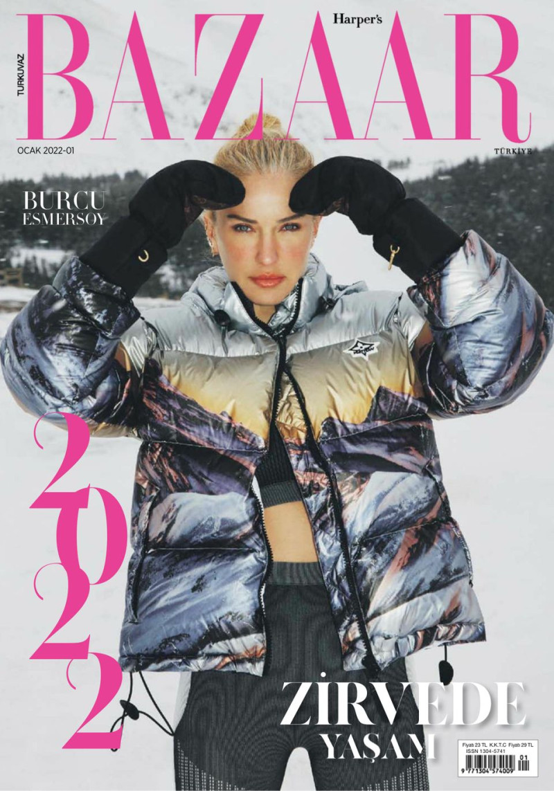 Burcu Esmersoy  featured on the Harper\'s Bazaar Turkey cover from January 2022