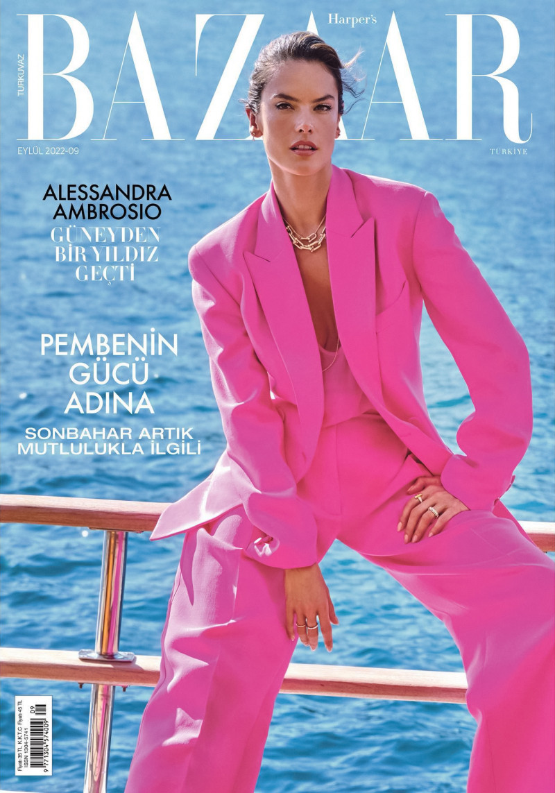 Alessandra Ambrosio featured on the Harper\'s Bazaar Turkey cover from September 2022