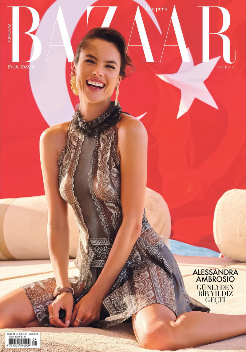 Alessandra Ambrosio featured on the Harper\'s Bazaar Turkey cover from September 2022