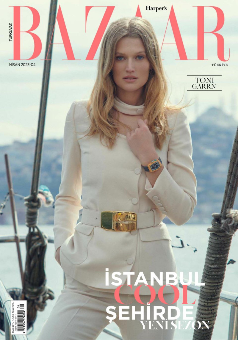 Toni Garrn featured on the Harper\'s Bazaar Turkey cover from April 2023