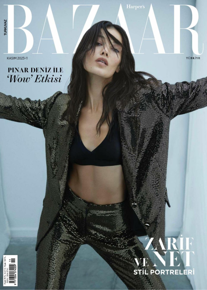 Pinar Deniz featured on the Harper\'s Bazaar Turkey cover from November 2023