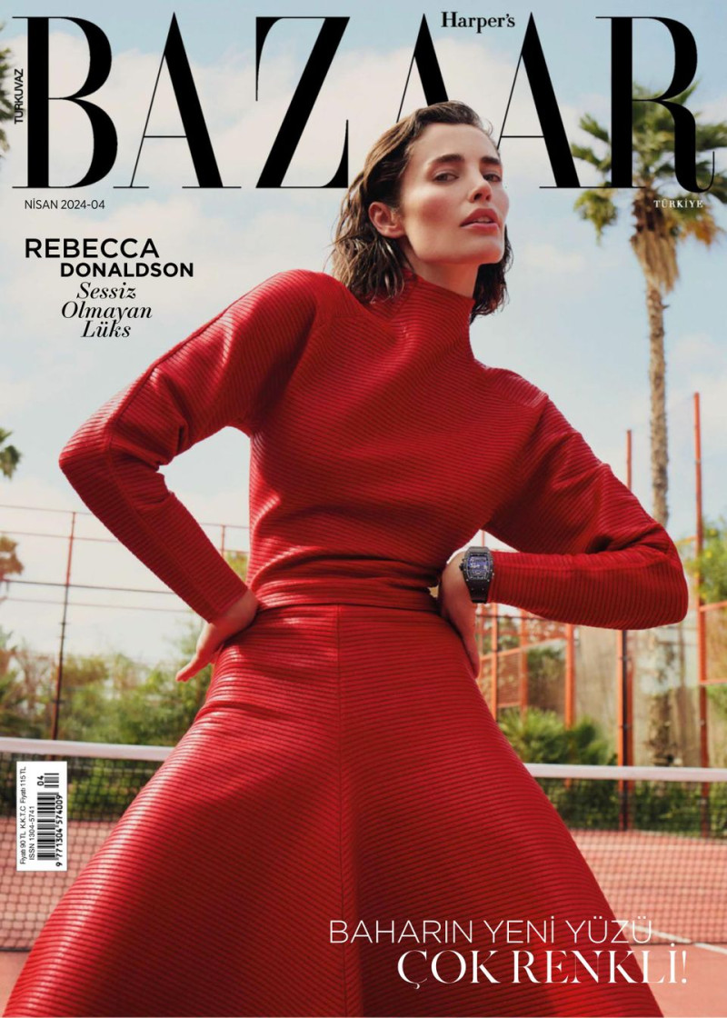 Rebecca Donaldson featured on the Harper\'s Bazaar Turkey cover from April 2024