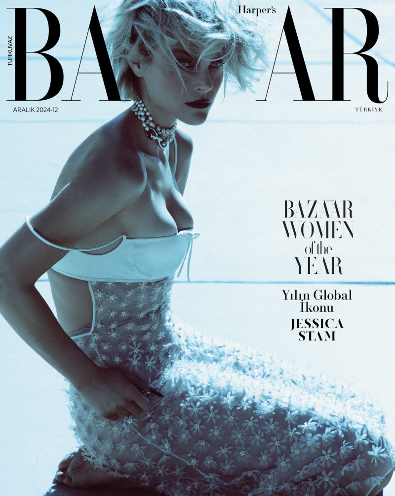 Jessica Stam featured on the Harper\'s Bazaar Turkey cover from December 2024