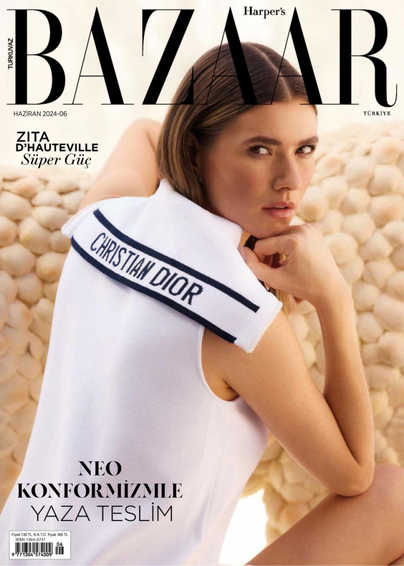 Zita D\'Hauteville featured on the Harper\'s Bazaar Turkey cover from June 2024