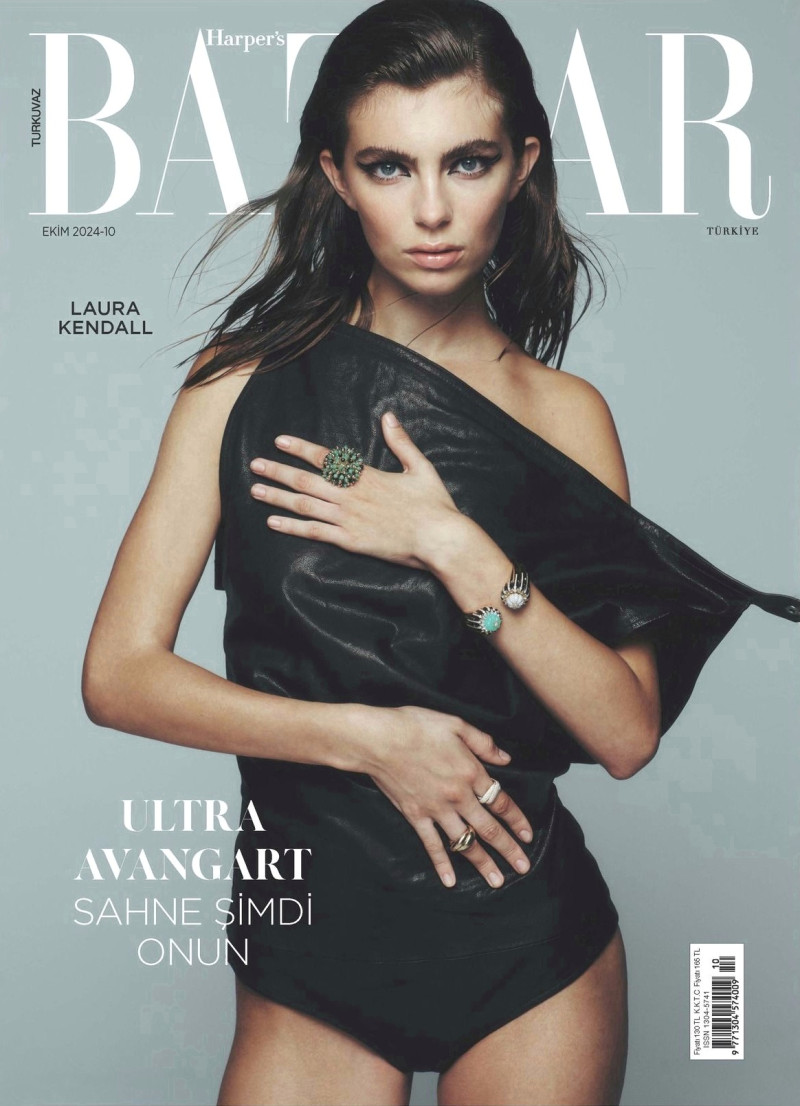 Laura Kendall featured on the Harper\'s Bazaar Turkey cover from October 2024