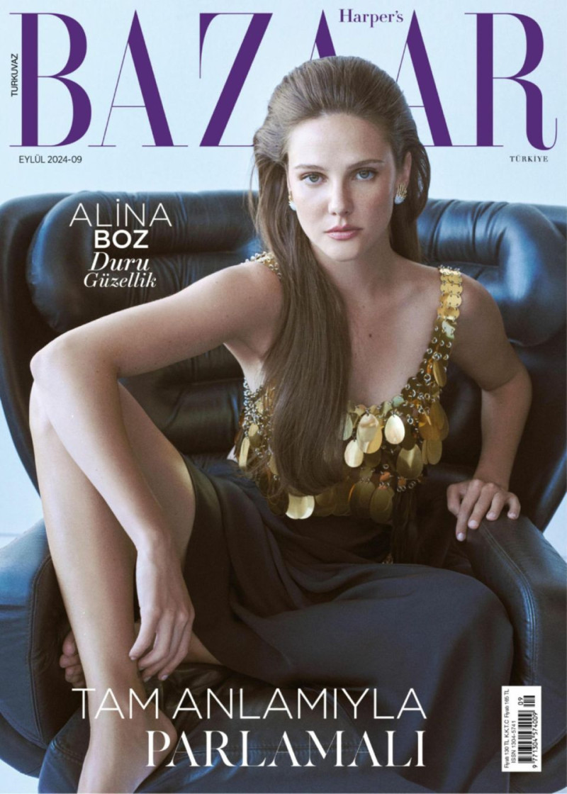 Alina Boz featured on the Harper\'s Bazaar Turkey cover from September 2024