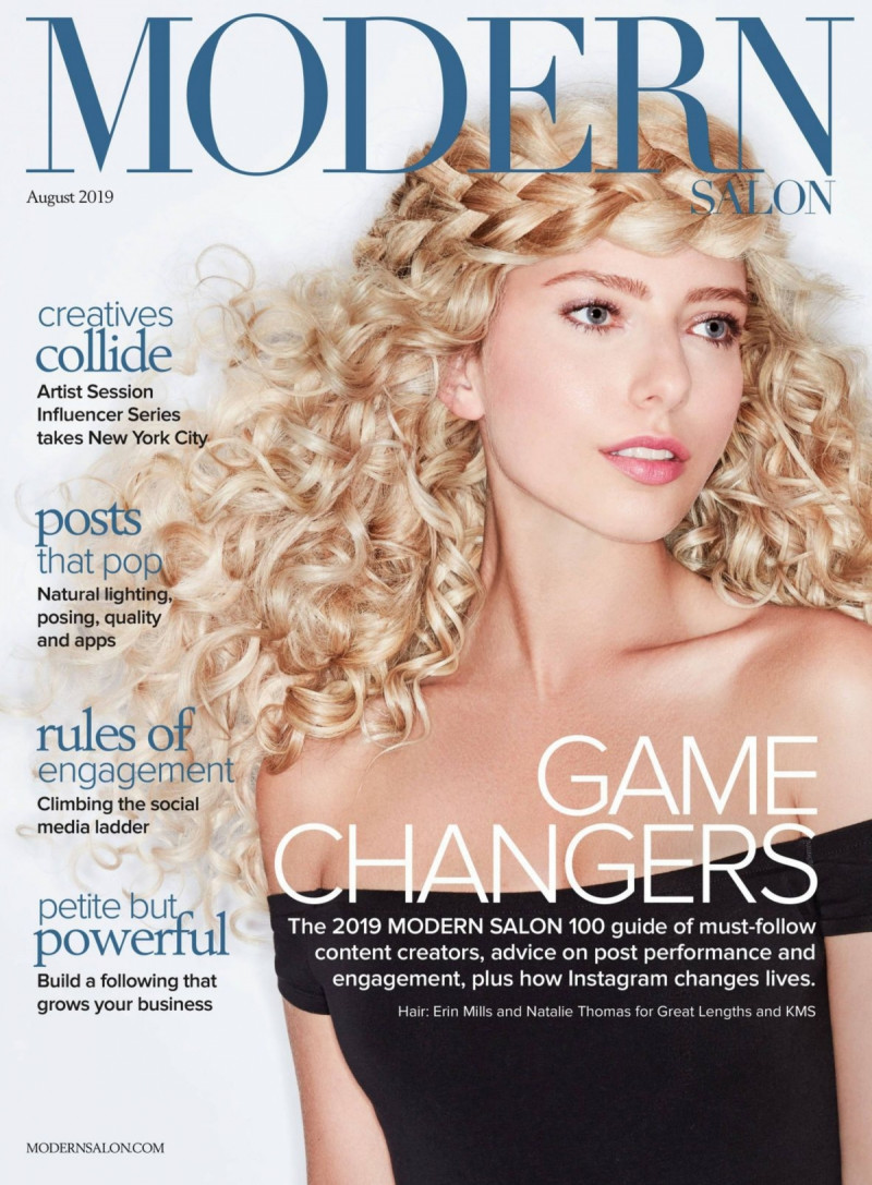  featured on the Modern Salon cover from August 2019