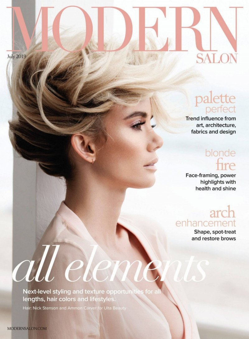  featured on the Modern Salon cover from July 2019