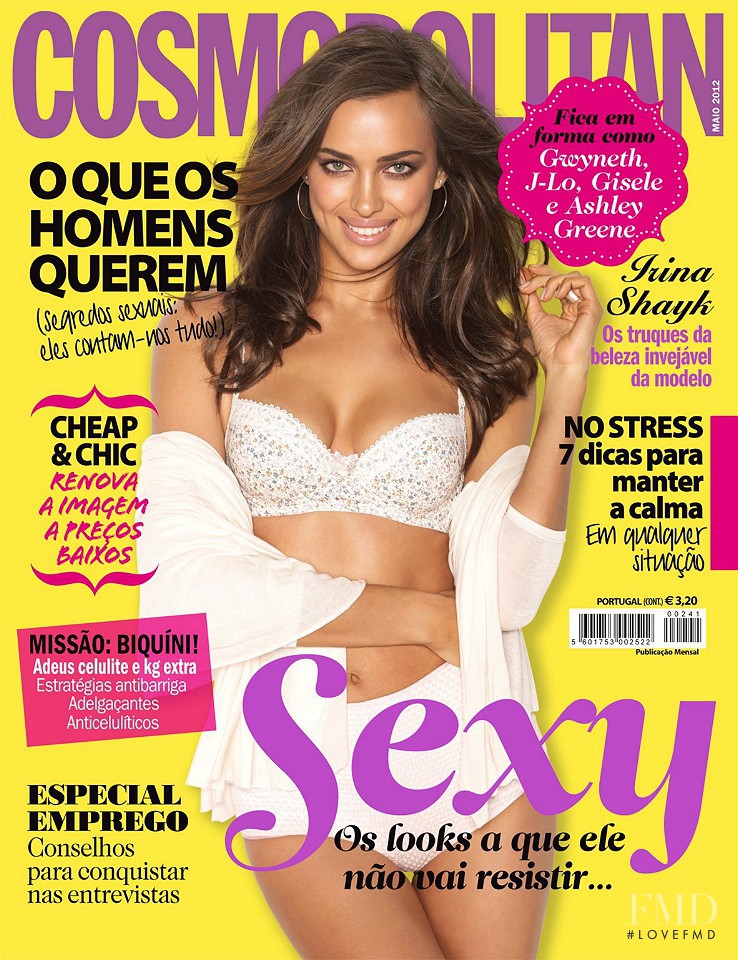 Irina Shayk featured on the Cosmopolitan Portugal cover from May 2012