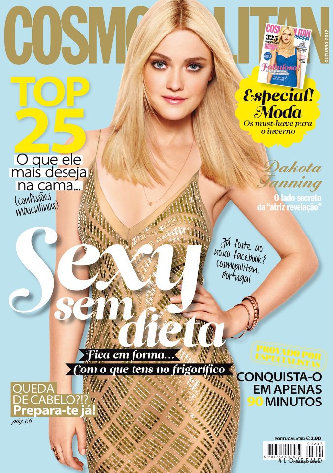 Dakota Fanning featured on the Cosmopolitan Portugal cover from October 2012