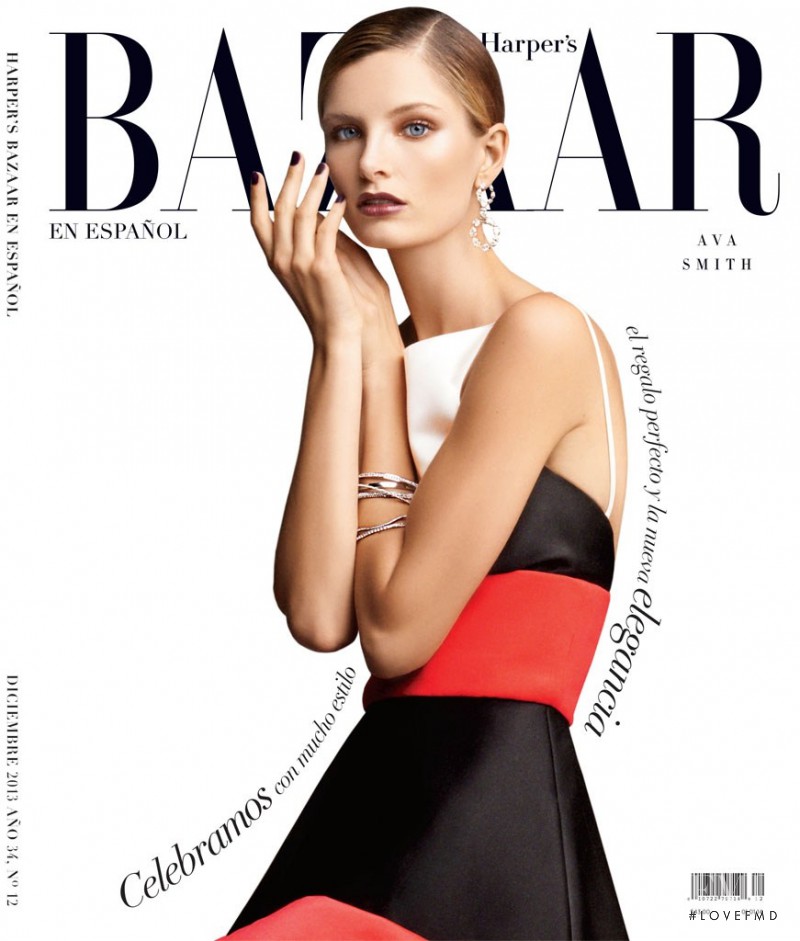 Ava Smith featured on the Harper\'s Bazaar Latin America cover from December 2013