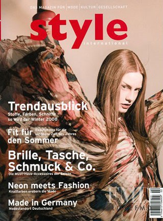 Barbara Meier featured on the Style International cover from June 2008