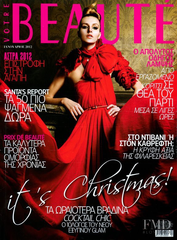 featured on the Beauté Greece cover from January 2012