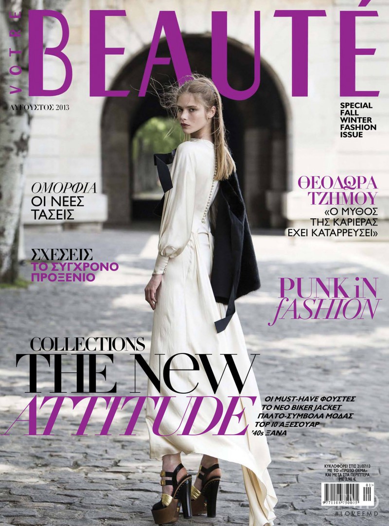  featured on the Beauté Greece cover from August 2013