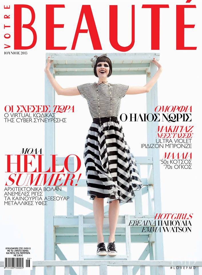  featured on the Beauté Greece cover from June 2013
