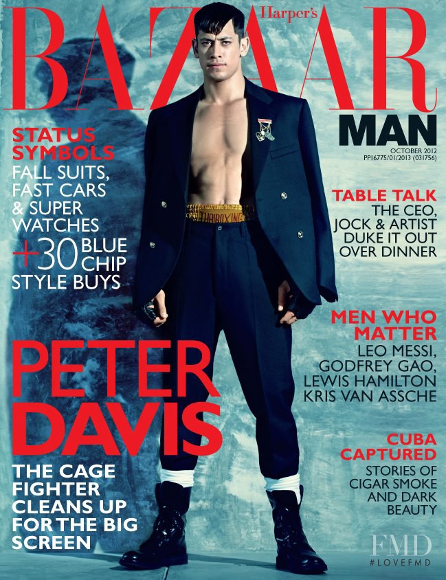 Peter Davis featured on the Harper\'s Bazaar Malaysia cover from October 2012