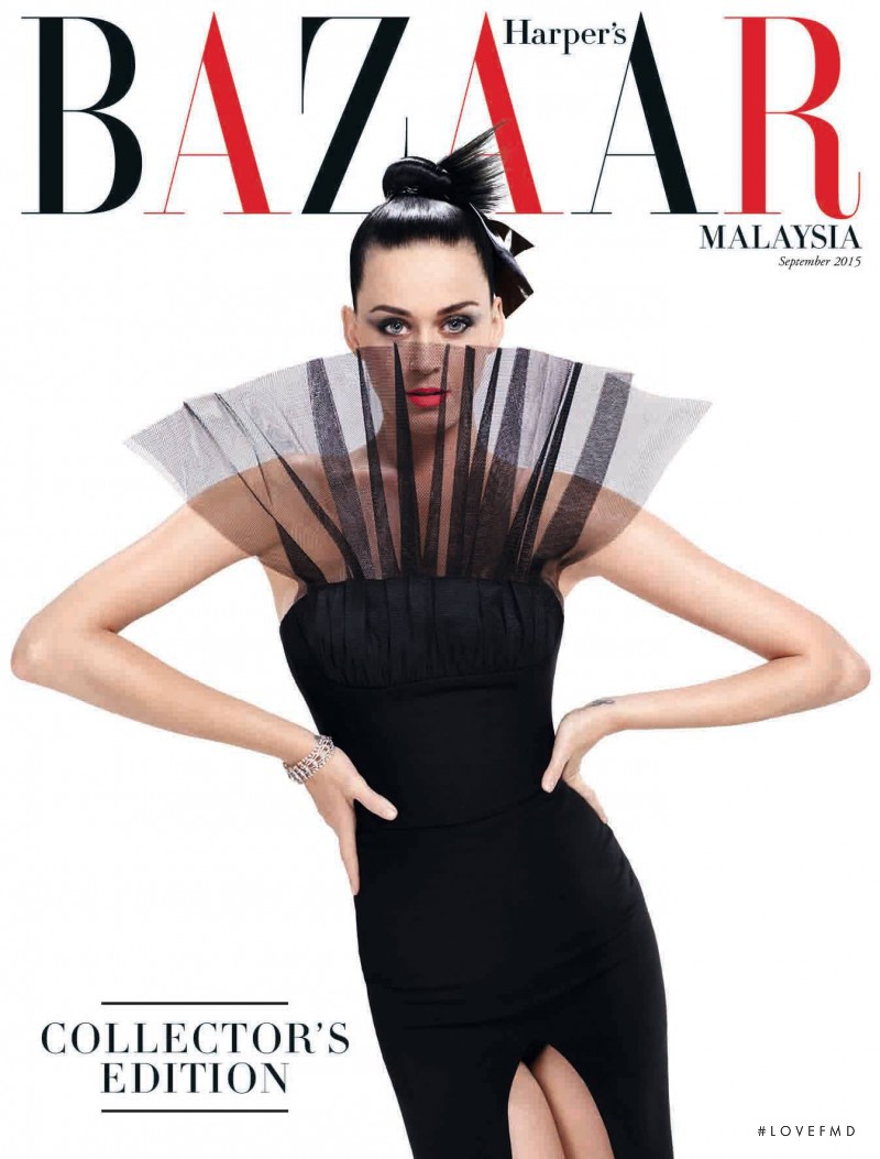 Katy Perry featured on the Harper\'s Bazaar Malaysia cover from September 2015