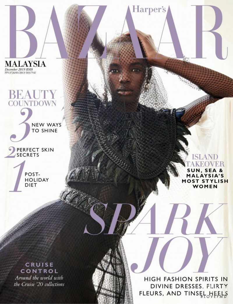 Akiima Ajak featured on the Harper\'s Bazaar Malaysia cover from December 2019
