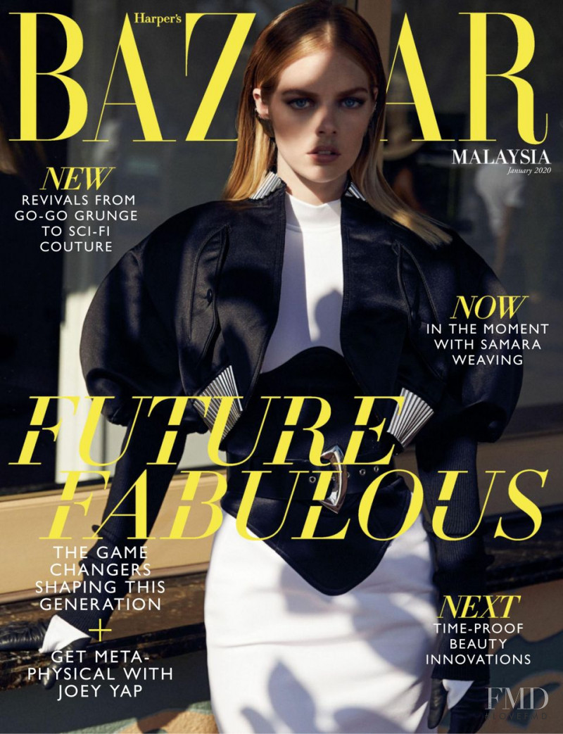 Samara Weaving featured on the Harper\'s Bazaar Malaysia cover from January 2020