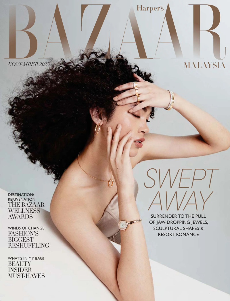 Claire Ferdez featured on the Harper\'s Bazaar Malaysia cover from November 2025